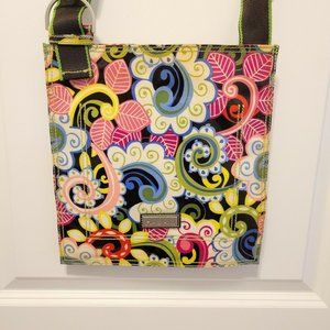 Hadaki Paisley Print Scoop‎ Sling Crossbody Tote Handbag Eco Friendly Purse